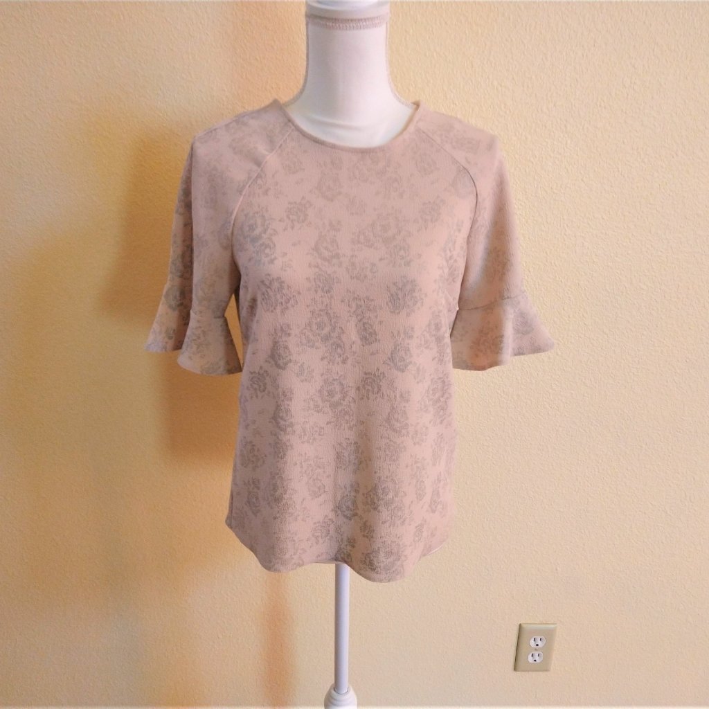 Dorothy Perkins Cream And Silver Blouse